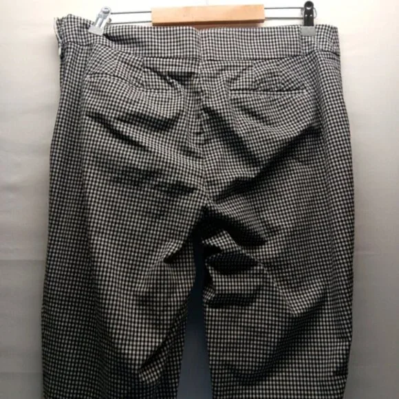 Talbots Ladies Pants Size 12 Chatham Ankle Black & White Gingham Print Side Zip - Picture 6 of 10